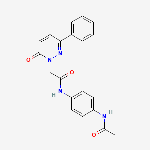 molecular formula C20H18N4O3 B2775888 N-(4-acetamidophenyl)-2-(6-oxo-3-phenyl-1,6-dihydropyridazin-1-yl)acetamide CAS No. 941882-76-4
