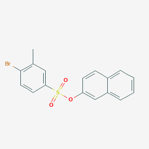 molecular formula C17H13BrO3S B2775918 Naphthalen-2-yl 4-bromo-3-methylbenzene-1-sulfonate CAS No. 2380032-97-1