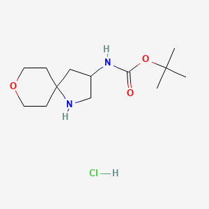 B2775943 tert-Butyl (8-oxa-1-azaspiro[4.5]decan-3-yl)carbamate hydrochloride CAS No. 2219371-52-3