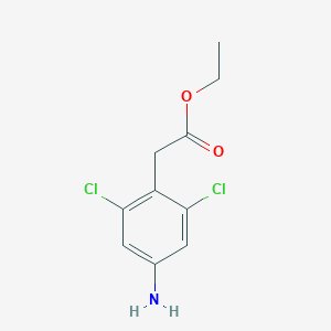 molecular formula C10H11Cl2NO2 B2775950 Ethyl 2-(4-amino-2,6-dichlorophenyl)acetate CAS No. 2248348-20-9
