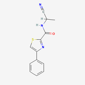 molecular formula C13H11N3OS B2775998 N-(1-cyanoethyl)-4-phenyl-1,3-thiazole-2-carboxamide CAS No. 1808463-11-7