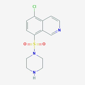 molecular formula C13H14ClN3O2S B027760 5-Chloro-8-(piperazinylsulfonyl)isoquinoline CAS No. 110408-10-1