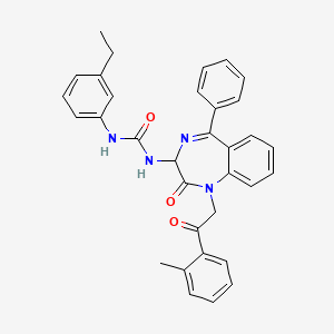 1-(1-(2-(2-methylphenyl)-2-oxoethyl)-2-oxo-5-phenyl-2,3-dihydro-1H-1,4-diazepin-3-yl)-3-(3-ethylphenyl)urea