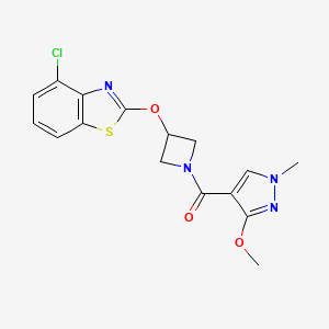 (3-((4-chlorobenzo[d]thiazol-2-yl)oxy)azetidin-1-yl)(3-methoxy-1-methyl-1H-pyrazol-4-yl)methanone