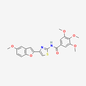 3,4,5-trimethoxy-N-(4-(5-methoxybenzofuran-2-yl)thiazol-2-yl)benzamide