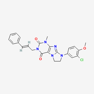 8-(3-chloro-4-methoxyphenyl)-3-cinnamyl-1-methyl-7,8-dihydro-1H-imidazo[2,1-f]purine-2,4(3H,6H)-dione