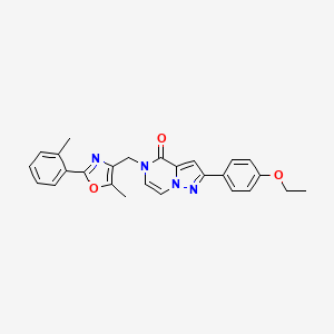 2-(4-ethoxyphenyl)-5-((5-methyl-2-(o-tolyl)oxazol-4-yl)methyl)pyrazolo[1,5-a]pyrazin-4(5H)-one