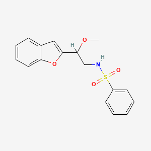 N-(2-(benzofuran-2-yl)-2-methoxyethyl)benzenesulfonamide