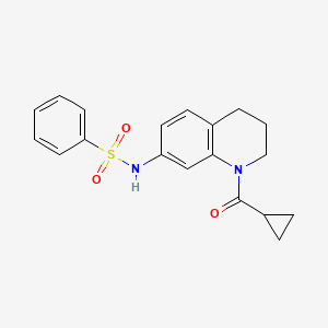 N-[1-(cyclopropanecarbonyl)-3,4-dihydro-2H-quinolin-7-yl]benzenesulfonamide