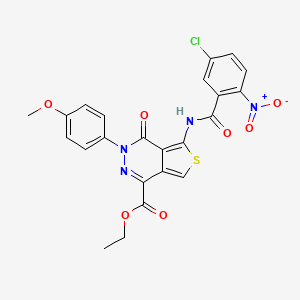 molecular formula C23H17ClN4O7S B2776064 Ethyl 5-(5-chloro-2-nitrobenzamido)-3-(4-methoxyphenyl)-4-oxo-3,4-dihydrothieno[3,4-d]pyridazine-1-carboxylate CAS No. 851952-15-3