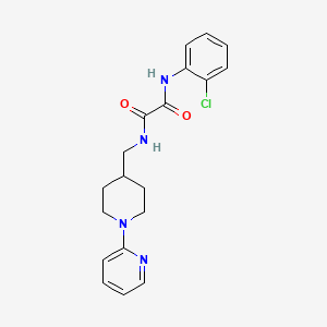 molecular formula C19H21ClN4O2 B2776088 N'-(2-chlorophenyl)-N-{[1-(pyridin-2-yl)piperidin-4-yl]methyl}ethanediamide CAS No. 1235177-29-3
