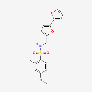 molecular formula C17H17NO5S B2776110 N-([2,2'-bifuran]-5-ylmethyl)-4-methoxy-2-methylbenzenesulfonamide CAS No. 2034437-48-2