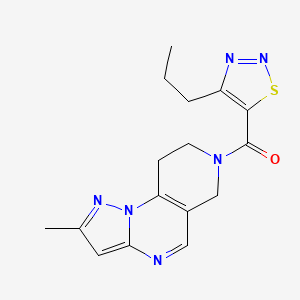 B2776134 (2-methyl-8,9-dihydropyrazolo[1,5-a]pyrido[3,4-e]pyrimidin-7(6H)-yl)(4-propyl-1,2,3-thiadiazol-5-yl)methanone CAS No. 1797644-06-4