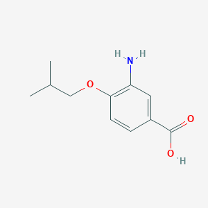 molecular formula C11H15NO3 B2776184 3-Amino-4-isobutoxybenzoic acid CAS No. 1096806-43-7