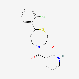 3-(7-(2-chlorophenyl)-1,4-thiazepane-4-carbonyl)pyridin-2(1H)-one