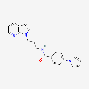 N-(3-(1H-pyrrolo[2,3-b]pyridin-1-yl)propyl)-4-(1H-pyrrol-1-yl)benzamide