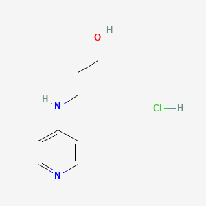 3-(Pyridin-4-ylamino)propan-1-ol;hydrochloride