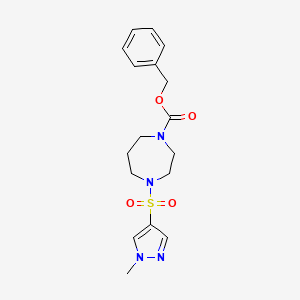 benzyl 4-((1-methyl-1H-pyrazol-4-yl)sulfonyl)-1,4-diazepane-1-carboxylate
