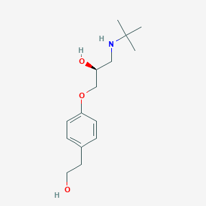 molecular formula C15H25NO3 B027762 4-[(S)-3-[(1,1-Dimethylethyl)amino]-2-hydroxypropoxy]benzeneethanol CAS No. 109833-45-6