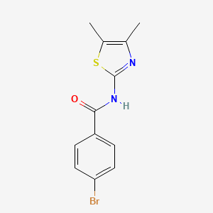 molecular formula C12H11BrN2OS B2776202 4-bromo-N-(4,5-dimethyl-1,3-thiazol-2-yl)benzamide CAS No. 378215-12-4