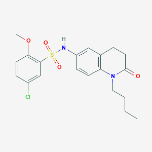 molecular formula C20H23ClN2O4S B2776209 N-(1-butyl-2-oxo-1,2,3,4-tetrahydroquinolin-6-yl)-5-chloro-2-methoxybenzene-1-sulfonamide CAS No. 941992-35-4