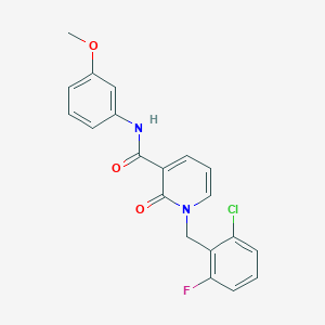 molecular formula C20H16ClFN2O3 B2776242 1-[(2-chloro-6-fluorophenyl)methyl]-N-(3-methoxyphenyl)-2-oxo-1,2-dihydropyridine-3-carboxamide CAS No. 946302-93-8