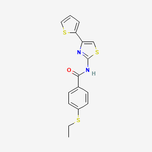 4-(ethylthio)-N-(4-(thiophen-2-yl)thiazol-2-yl)benzamide