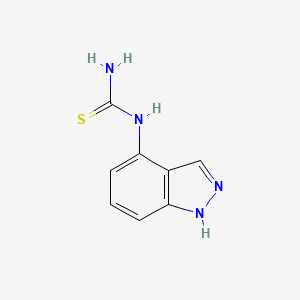 molecular formula C8H8N4S B2776250 1H-indazol-4-ylthiourea CAS No. 54768-44-4