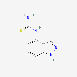 molecular formula C8H8N4S B2776250 N-(1H-indazol-4-yl)thiourea CAS No. 54768-44-4
