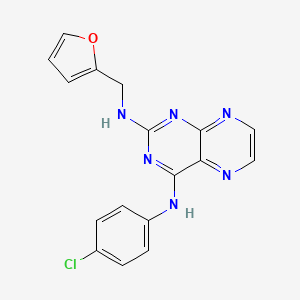 molecular formula C17H13ClN6O B2776255 N4-(4-chlorophenyl)-N2-[(furan-2-yl)methyl]pteridine-2,4-diamine CAS No. 946242-59-7