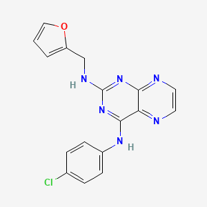 (4-Chlorophenyl){2-[(2-furylmethyl)amino]pteridin-4-yl}amine