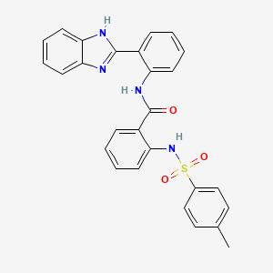 molecular formula C27H22N4O3S B2776260 N-[2-(1H-1,3-BENZODIAZOL-2-YL)PHENYL]-2-(4-METHYLBENZENESULFONAMIDO)BENZAMIDE CAS No. 202827-58-5