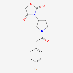 3-(1-(2-(4-Bromophenyl)acetyl)pyrrolidin-3-yl)oxazolidine-2,4-dione