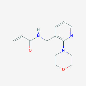 molecular formula C13H17N3O2 B2776315 N-[(2-Morpholin-4-ylpyridin-3-yl)methyl]prop-2-enamide CAS No. 2188359-98-8