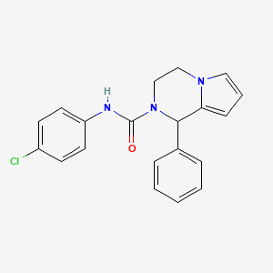 molecular formula C20H18ClN3O B2776317 N-(4-chlorophenyl)-1-phenyl-3,4-dihydropyrrolo[1,2-a]pyrazine-2(1H)-carboxamide CAS No. 899959-58-1