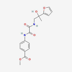 molecular formula C17H18N2O6 B2776332 methyl 4-({[2-(furan-2-yl)-2-hydroxypropyl]carbamoyl}formamido)benzoate CAS No. 1396846-27-7