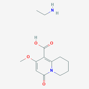 molecular formula C13H20N2O4 B2776342 Ethanamine;2-methoxy-4-oxo-6,7,8,9-tetrahydroquinolizine-1-carboxylic acid CAS No. 1993058-03-9