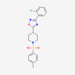 molecular formula C20H20ClN3O3S B2776343 4-[3-(2-CHLOROPHENYL)-1,2,4-OXADIAZOL-5-YL]-1-(4-METHYLBENZENESULFONYL)PIPERIDINE CAS No. 924523-36-4