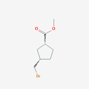 molecular formula C8H13BrO2 B2776386 methyl (1R,3S)-3-(bromomethyl)cyclopentane-1-carboxylate CAS No. 1292307-03-9