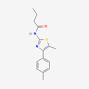 N-[5-methyl-4-(4-methylphenyl)-1,3-thiazol-2-yl]butanamide