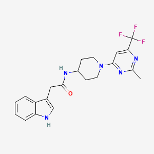 2-(1H-indol-3-yl)-N-{1-[2-methyl-6-(trifluoromethyl)-4-pyrimidinyl]-4-piperidyl}acetamide