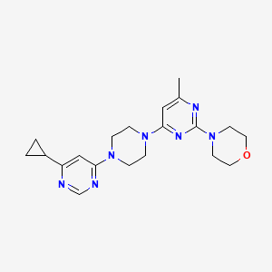 4-[4-[4-(6-Cyclopropylpyrimidin-4-yl)piperazin-1-yl]-6-methylpyrimidin-2-yl]morpholine
