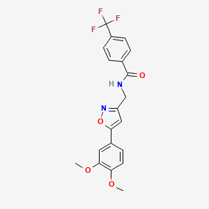 N-((5-(3,4-dimethoxyphenyl)isoxazol-3-yl)methyl)-4-(trifluoromethyl)benzamide