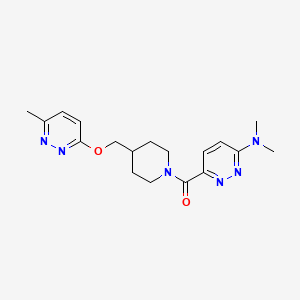 [6-(Dimethylamino)pyridazin-3-yl]-[4-[(6-methylpyridazin-3-yl)oxymethyl]piperidin-1-yl]methanone