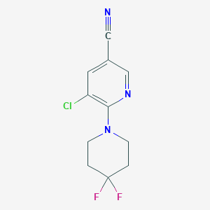 5-Chloro-6-(4,4-difluoropiperidin-1-yl)pyridine-3-carbonitrile