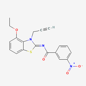 N-(4-ethoxy-3-prop-2-ynyl-1,3-benzothiazol-2-ylidene)-3-nitrobenzamide