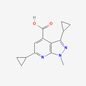 3,6-Dicyclopropyl-1-methyl-1H-pyrazolo[3,4-b]pyridine-4-carboxylic acid
