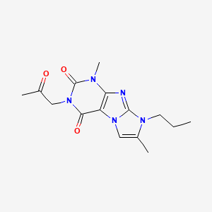 1,7-dimethyl-3-(2-oxopropyl)-8-propyl-1H-imidazo[2,1-f]purine-2,4(3H,8H)-dione