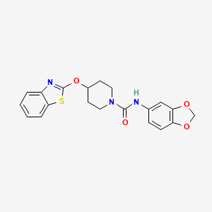 N-(benzo[d][1,3]dioxol-5-yl)-4-(benzo[d]thiazol-2-yloxy)piperidine-1-carboxamide