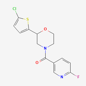 [2-(5-Chlorothiophen-2-yl)morpholin-4-yl]-(6-fluoropyridin-3-yl)methanone